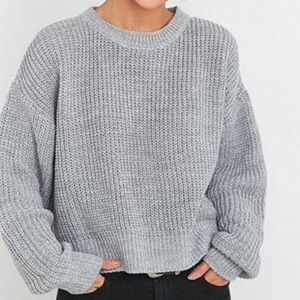 BDG Waffle Knitted Crop Sweater